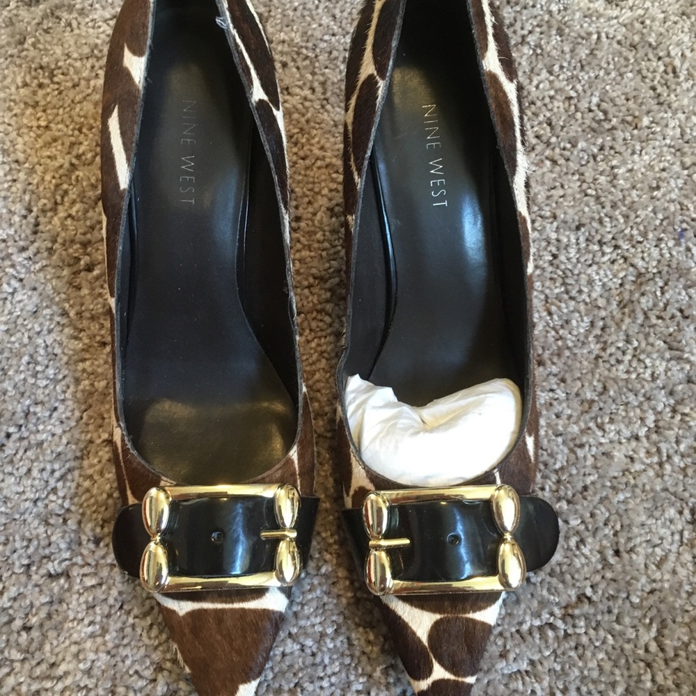 Nine West pony print heels